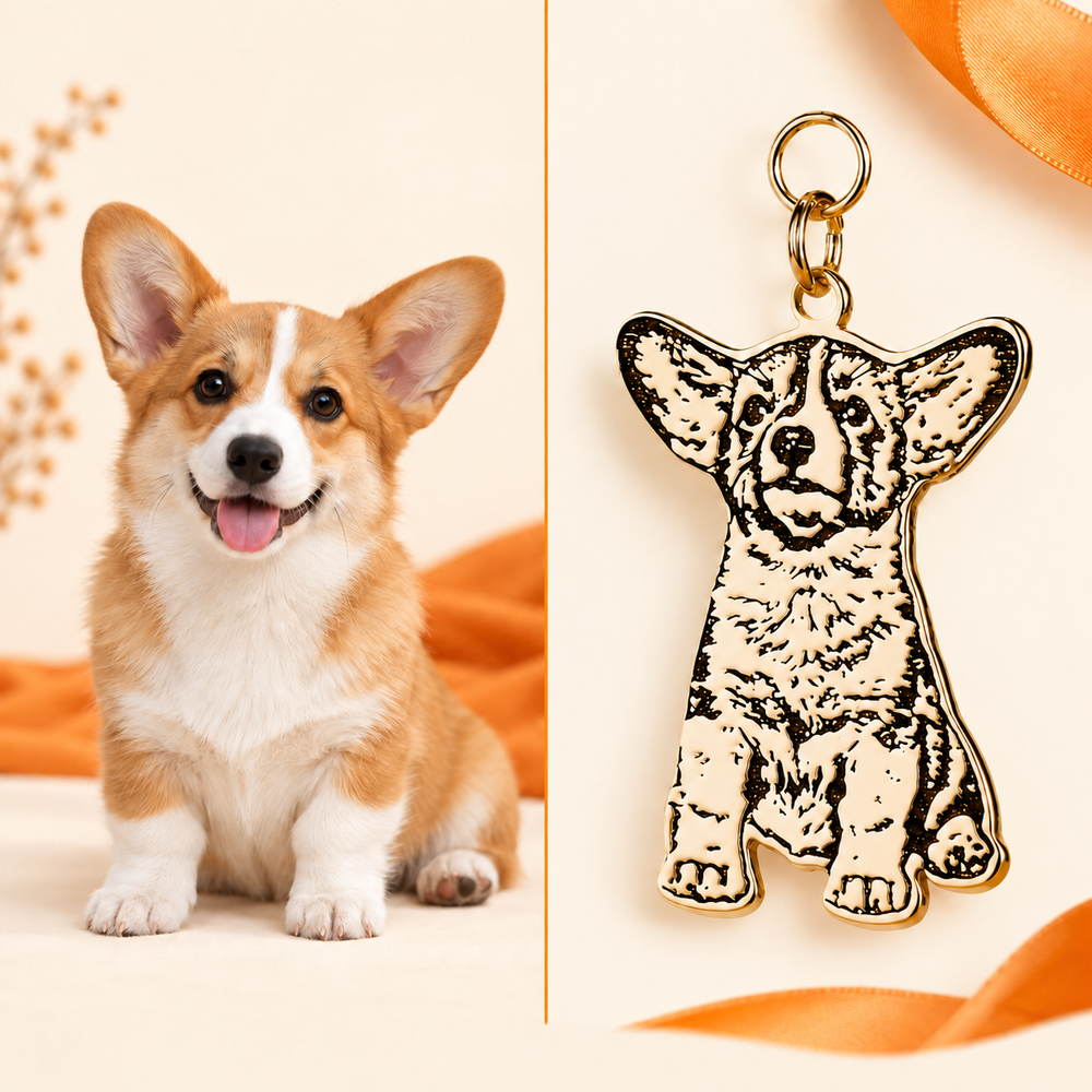 Pet Cutout Pendant — pet and matching product